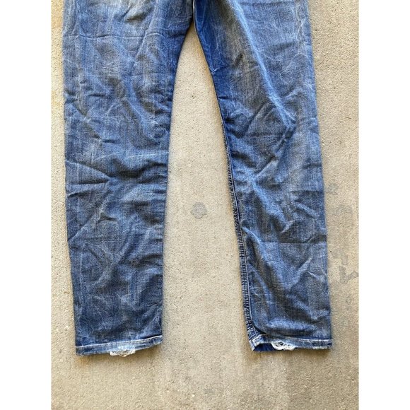 Men's DIESEL Narrot Distressed Medium Rinse Cotton Sweatpant Jeans, Size 34 - Picture 6 of 13